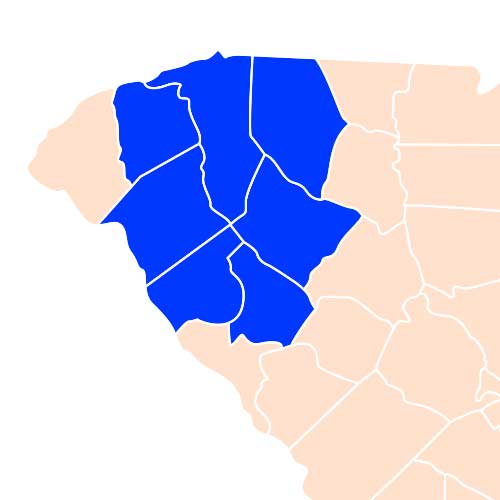 Upstate South Carolina Map
